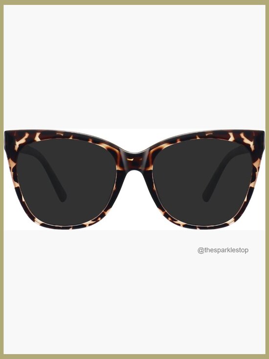 Large Polarized Cat Eye Sunglasses with Composite Frame main image 6